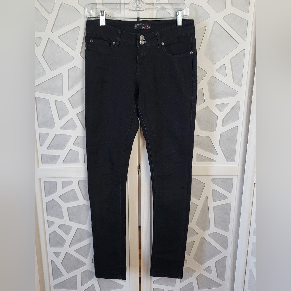 Dots Black Curvy  Skinny Jeans — High-Rise Stretch Fit